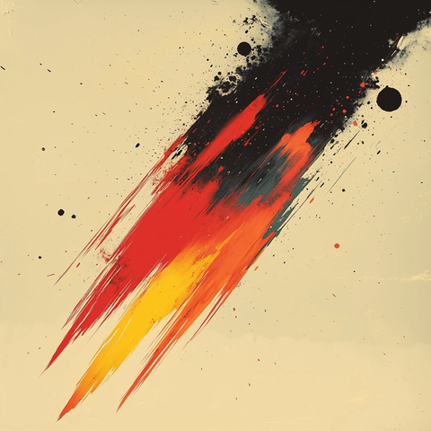 高速飞行抽象形状五色星尾