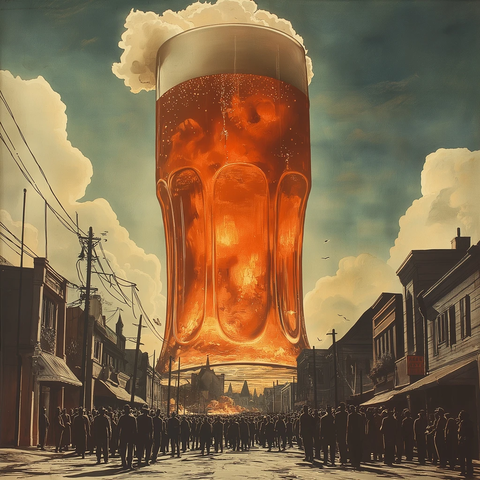 巨型啤酒杯袭击城市