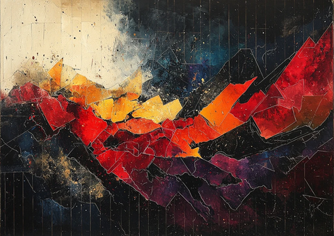 抽象色彩交织动态构图