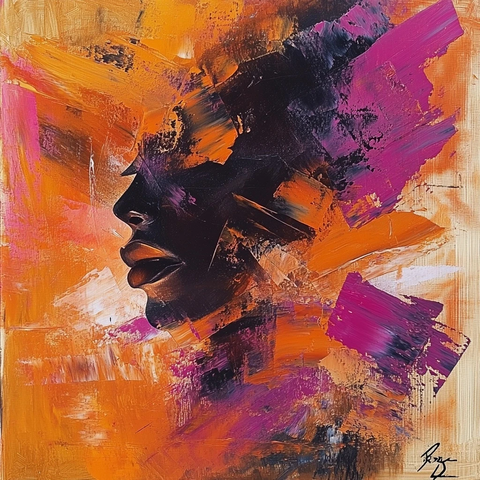 黑人节奏布鲁斯油画