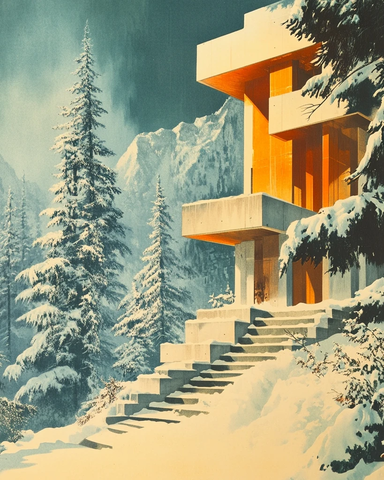 建筑设计节日贺卡