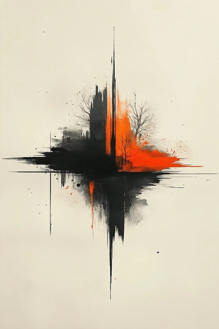 水彩抽象形状简约设计