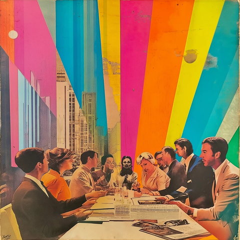 报纸剪贴画拼接艺术