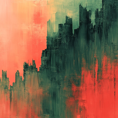 绿褐色调背景图案