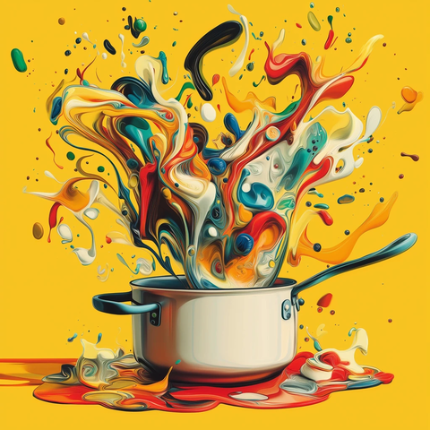 动态色彩烹饪概念