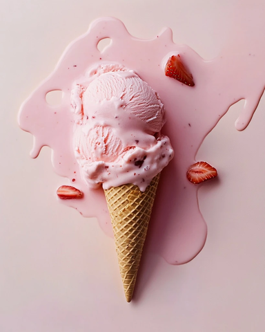 草莓冰淇淋掉落瞬间
