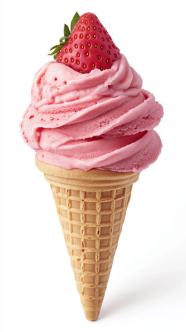 草莓冰淇淋甜筒