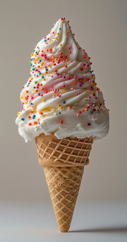 冰淇淋甜筒特写