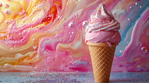 冰淇淋甜筒色彩背景