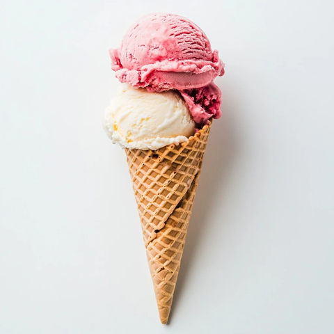 双色冰淇淋甜筒