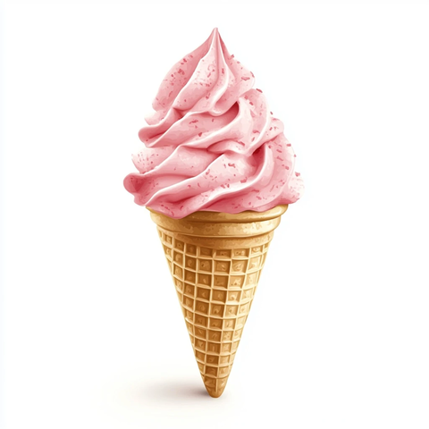 冰淇淋甜筒前视图