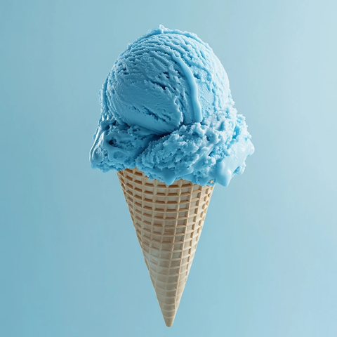 蓝色冰淇淋锥形杯