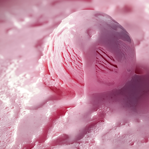 冰淇淋融化在地面上