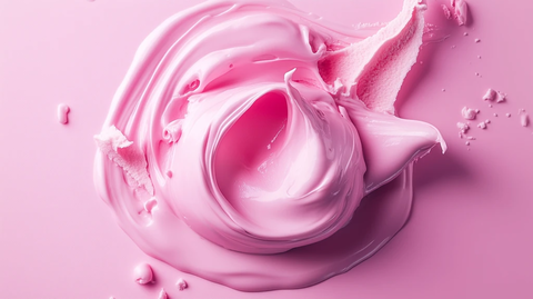 粉色香草塑料与鲜艳色彩