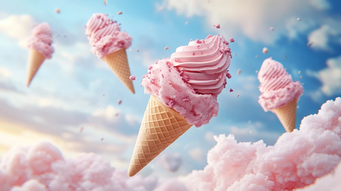 冰淇淋飞越天空