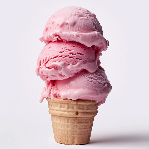 粉色冰淇淋玉米草莓