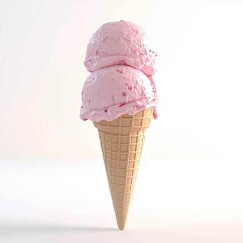 双球冰淇淋甜筒
