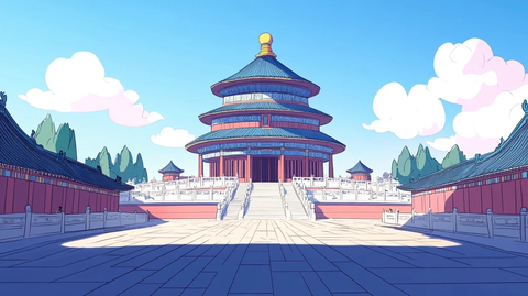 天坛建筑全景图