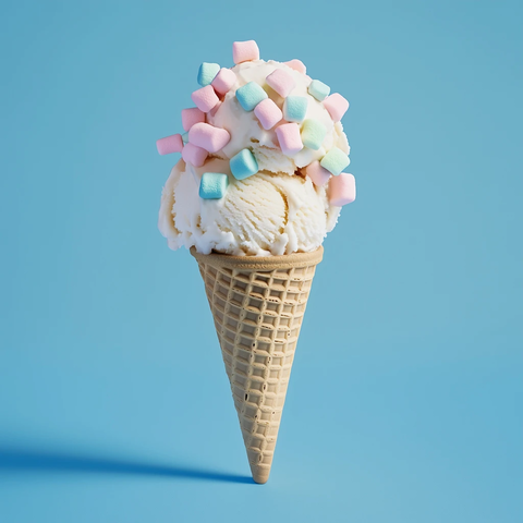 冰淇淋甜筒与彩色