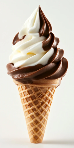 巧克力香草双拼软冰淇淋