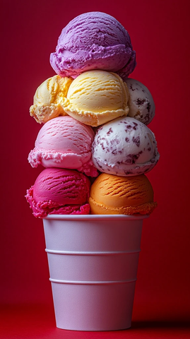 冰淇淋杯无限叠层陶艺作品