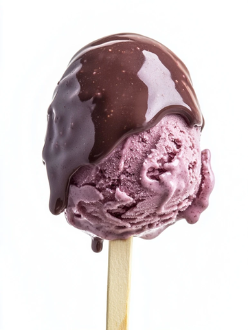 巧克力包裹李子冰淇淋棒