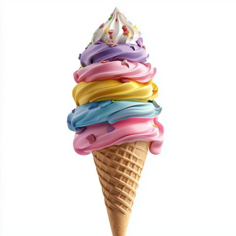 冰淇淋多层甜筒