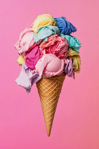 冰淇淋形状衣物展示