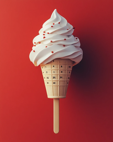 白奶油冰棍上的任务日历