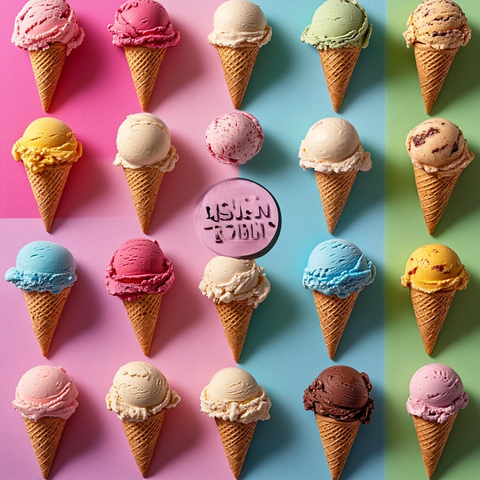 多彩冰淇淋锥形背景