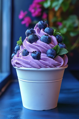 蓝莓甜点美食图片