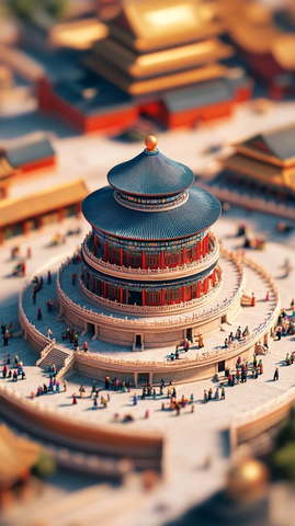 天坛全景展示古建筑之美