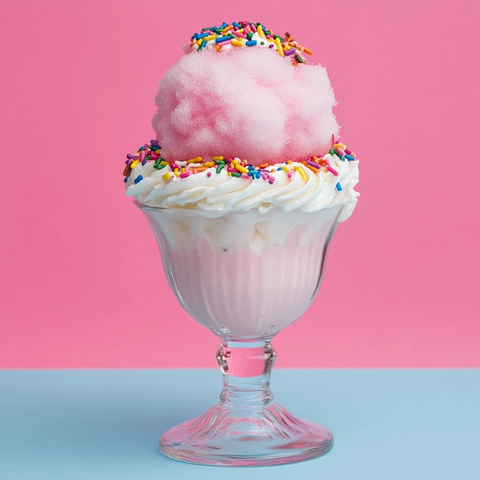 透明玻璃碗装棉花糖甜点