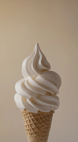 双层软白冰淇淋甜筒