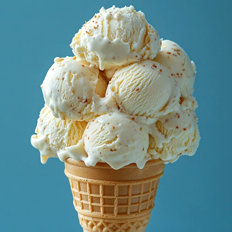 多球冰淇淋甜筒背景