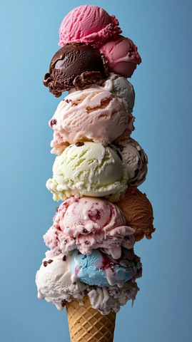 冰淇淋塔层叠美味