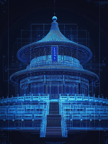 天坛建筑蓝图设计图