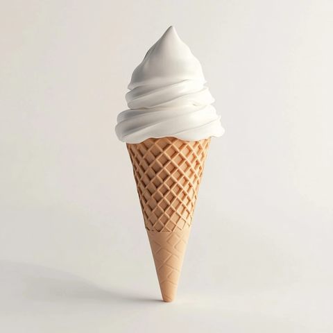 饼干筒中的奶油冰淇淋