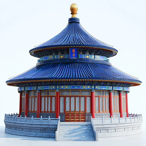 传统建筑祈年殿外观全景