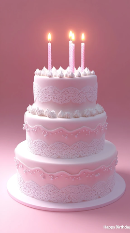 三层蛋糕蜡烛字母拼图