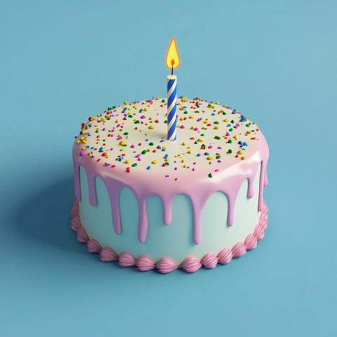 生日蛋糕独立背景