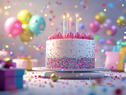 生日蛋糕与派对装饰