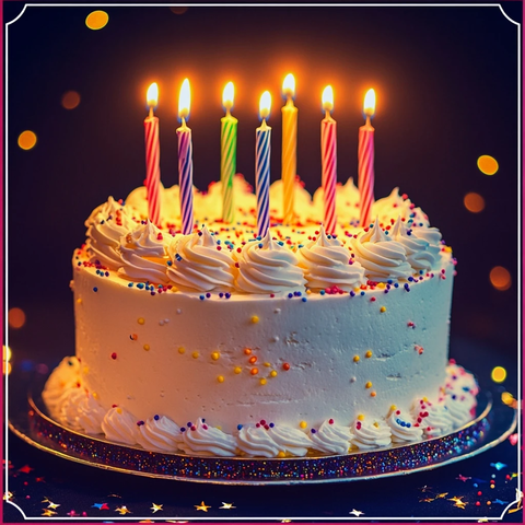 生日卡片蛋糕蜡烛图片