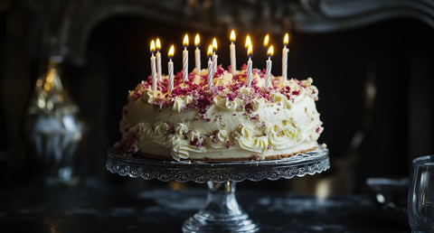 生日蛋糕蜡烛超写实摄影