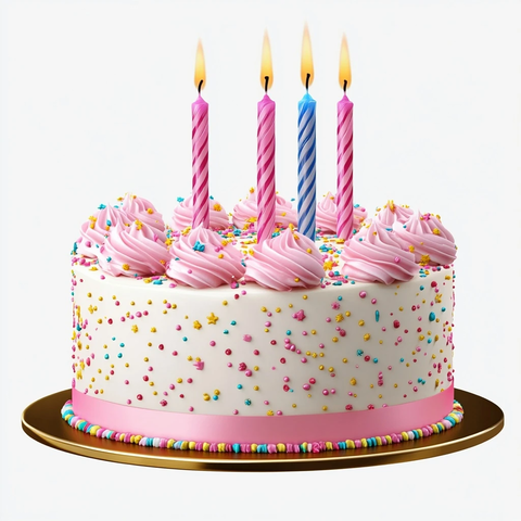 生日蛋糕装饰彩带蜡烛