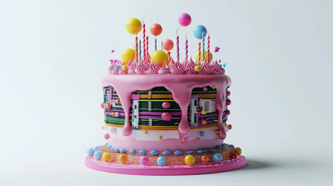 计算机生日蛋糕模型