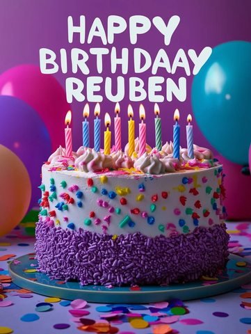 生日气球蛋糕蜡烛