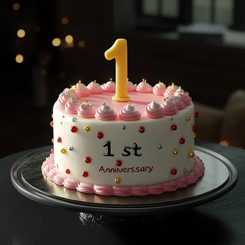 周年纪念蛋糕支蜡烛