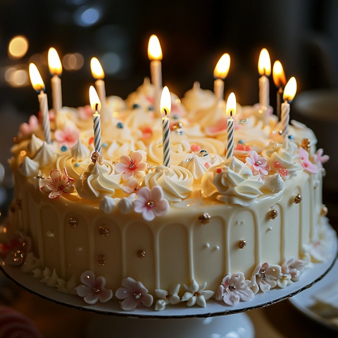 名人蜡烛生日蛋糕