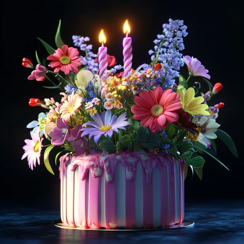 生日快乐花束插花